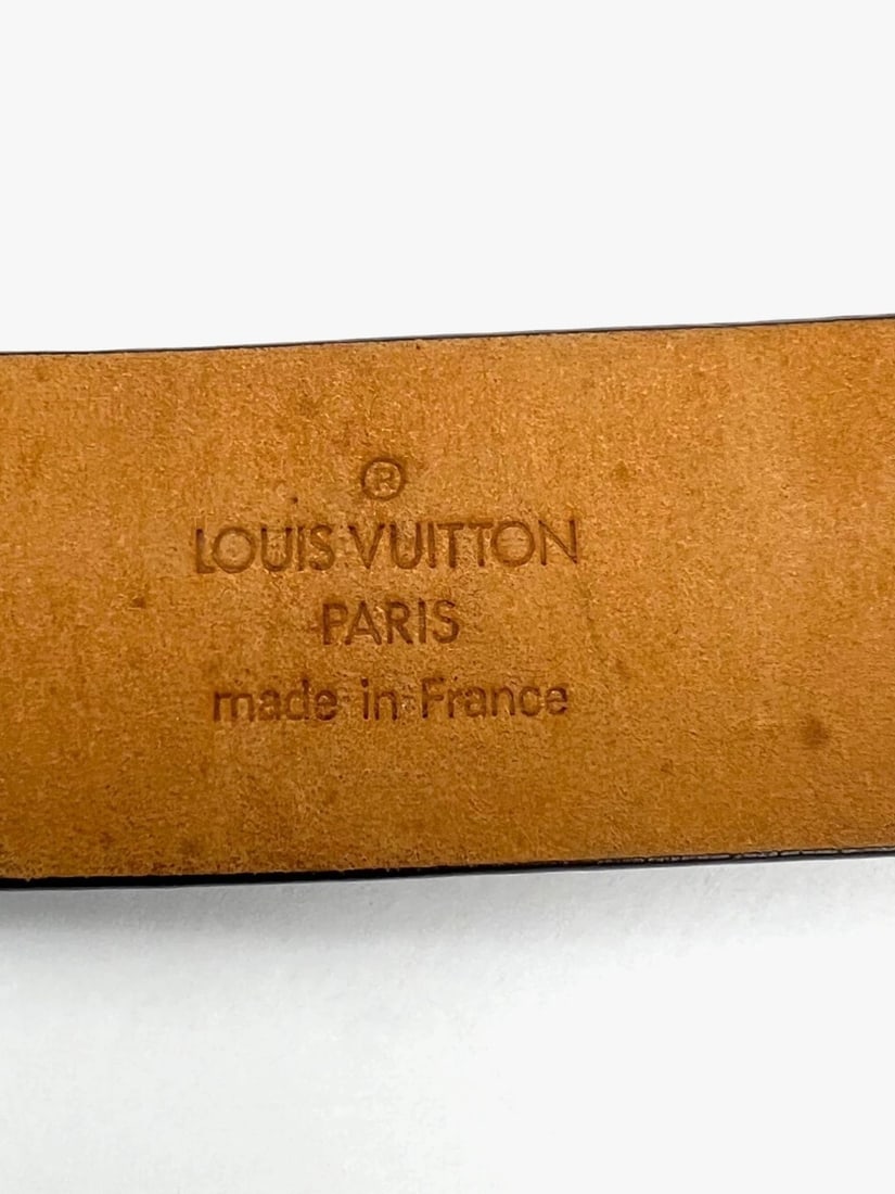 Louis Vuitton LV Inventeur Brown Damier Ebene Men's Belt 75/30 - 6