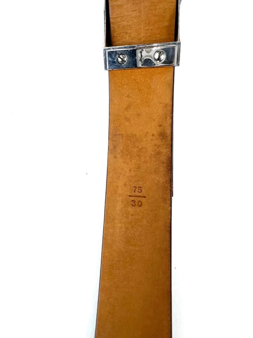 Louis Vuitton LV Inventeur Brown Damier Ebene Men's Belt 75/30 - 7