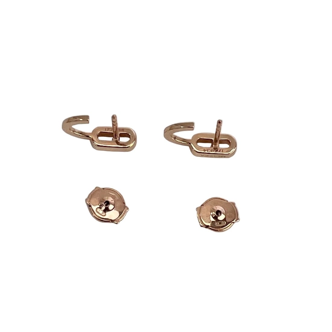 Messika Move Uno Mini Hoops 18K Rose Gold Diamond Earrings - 5