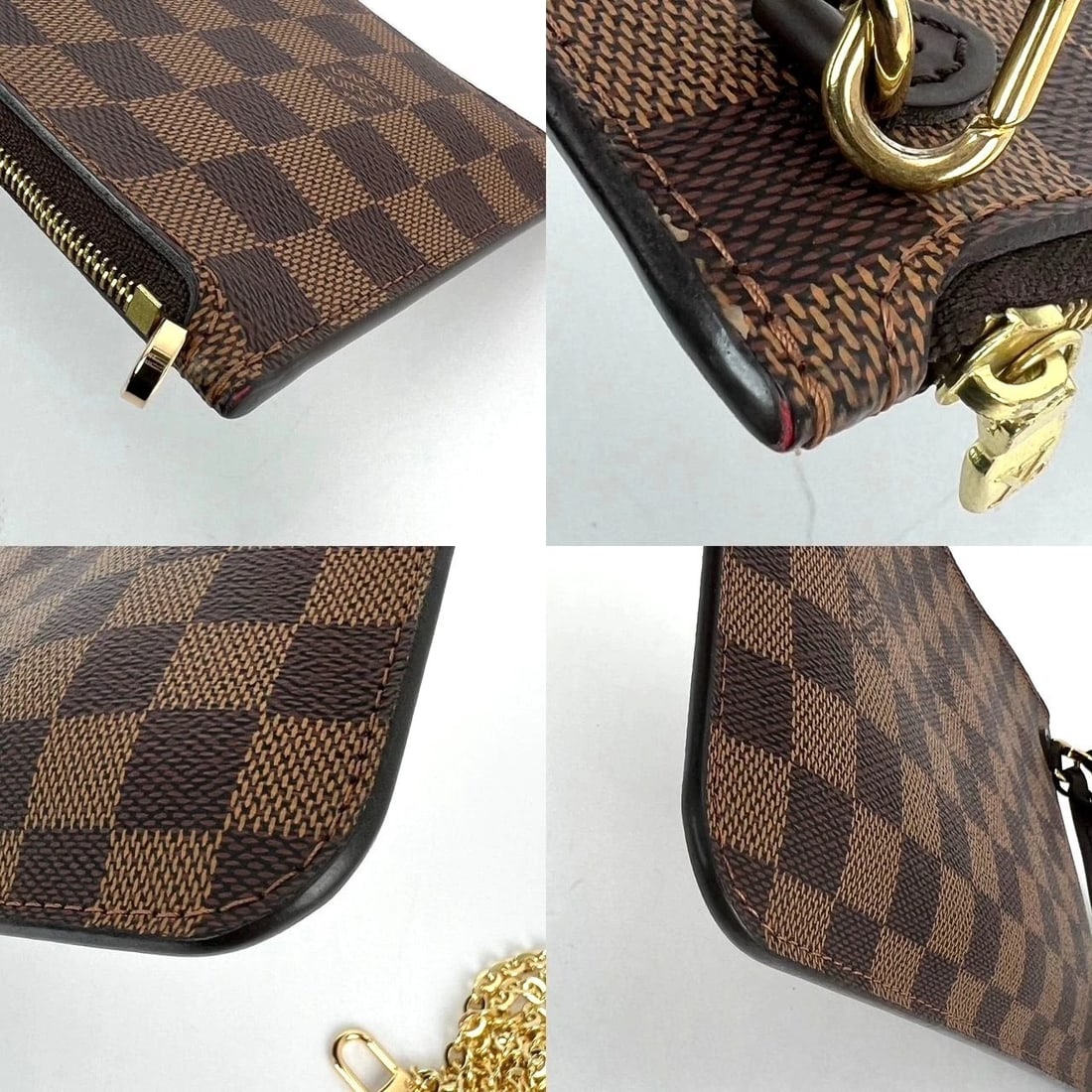 Louis Vuitton Pochette Damier Ebene from Neverfull Clutch Crossbody Bag - 15
