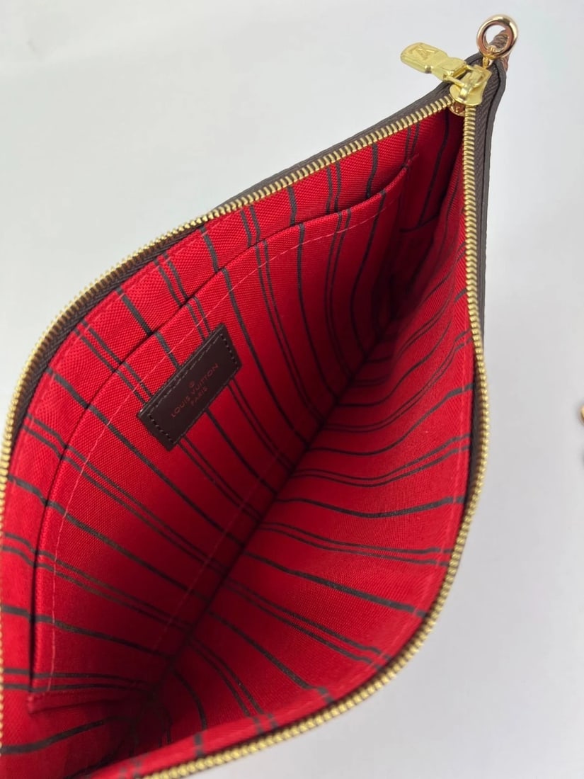 Louis Vuitton Pochette Damier Ebene from Neverfull Clutch Crossbody Bag - 8