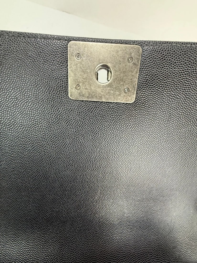 Chanel Caviar Quilted Medium Black Boy Flap Shoulder Bag - 12