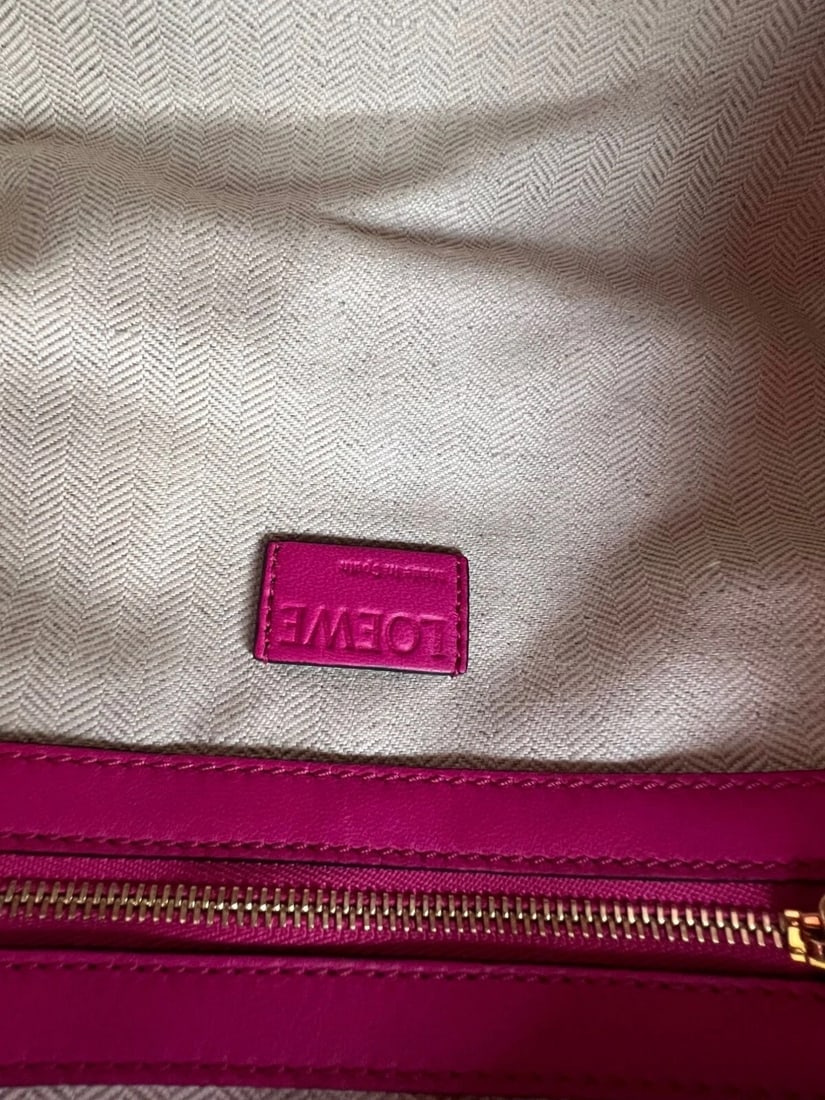 Loewe Nappa Pink Flamenco Medium Knot Shoulder Bag - 12