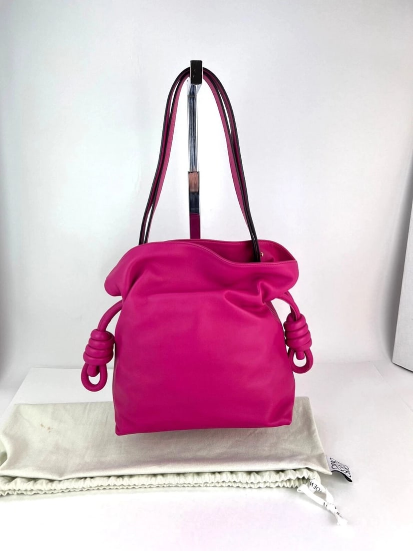Loewe Nappa Pink Flamenco Medium Knot Shoulder Bag - 2