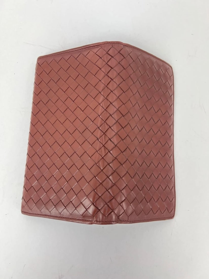 Bottega Veneta Nappa Intrecciato Long Flap Brown Wallet Clutch - 12