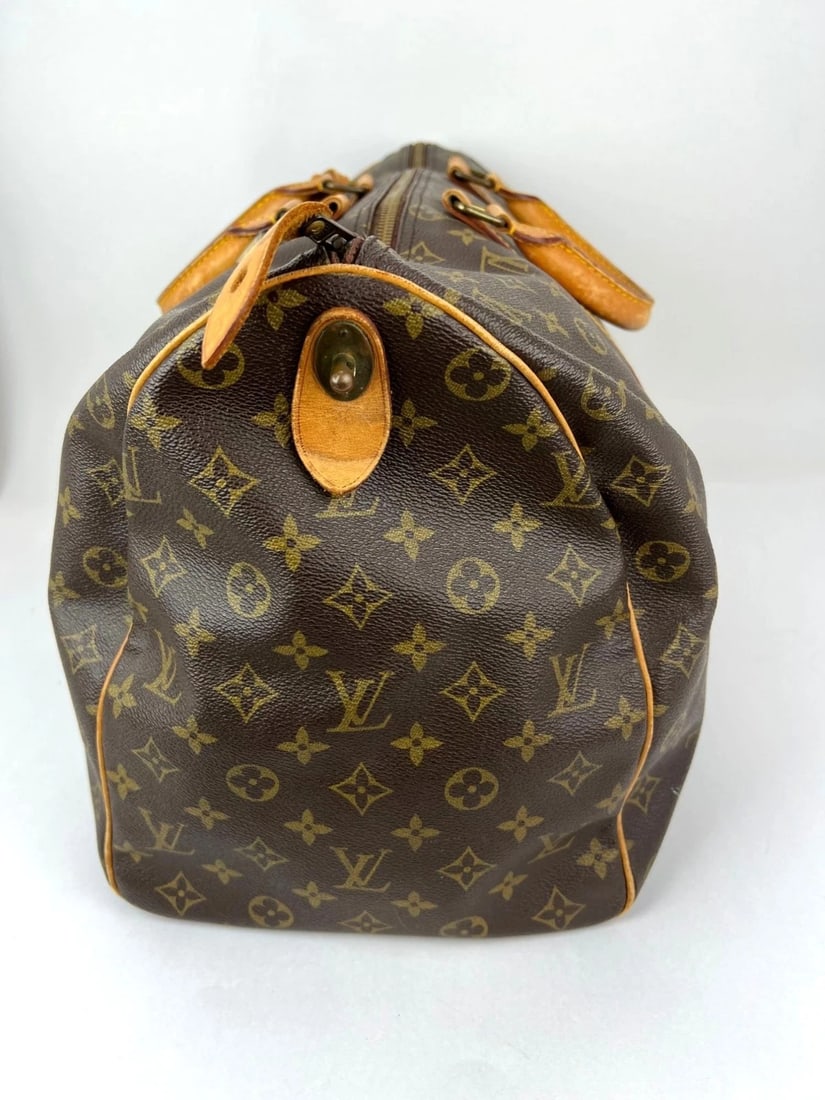 Louis Vuitton Keepall 50 Monogram Canvas Duffle Bag Vintage Luggage - 6