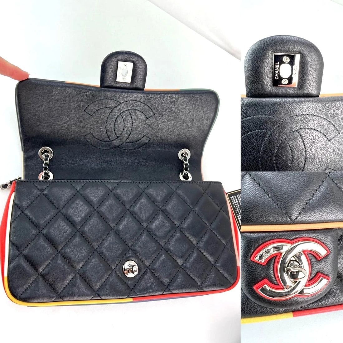 Chanel Lambskin Plexiglass Quilted Medium Cuba Color Flap Bag - 4
