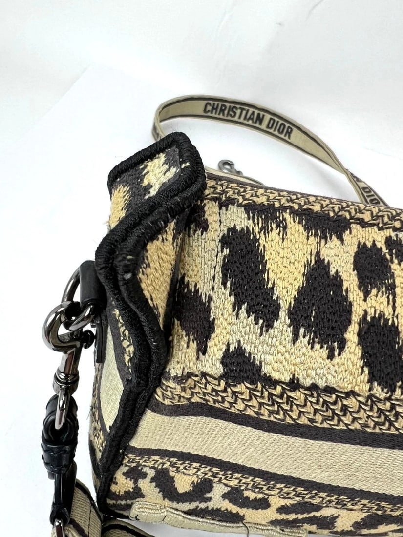 Christian Dior Small Diorcamp Leopard Messenger Shoulder Bag - 10
