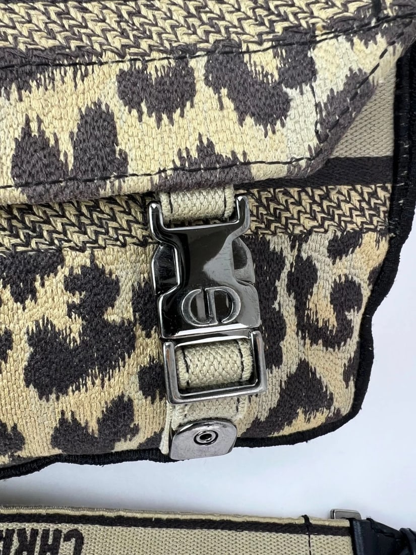 Christian Dior Small Diorcamp Leopard Messenger Shoulder Bag - 12