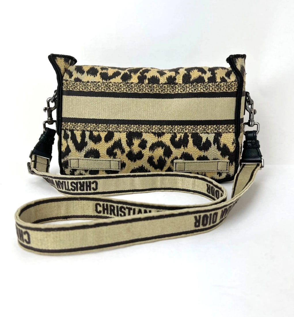 Christian Dior Small Diorcamp Leopard Messenger Shoulder Bag - 2