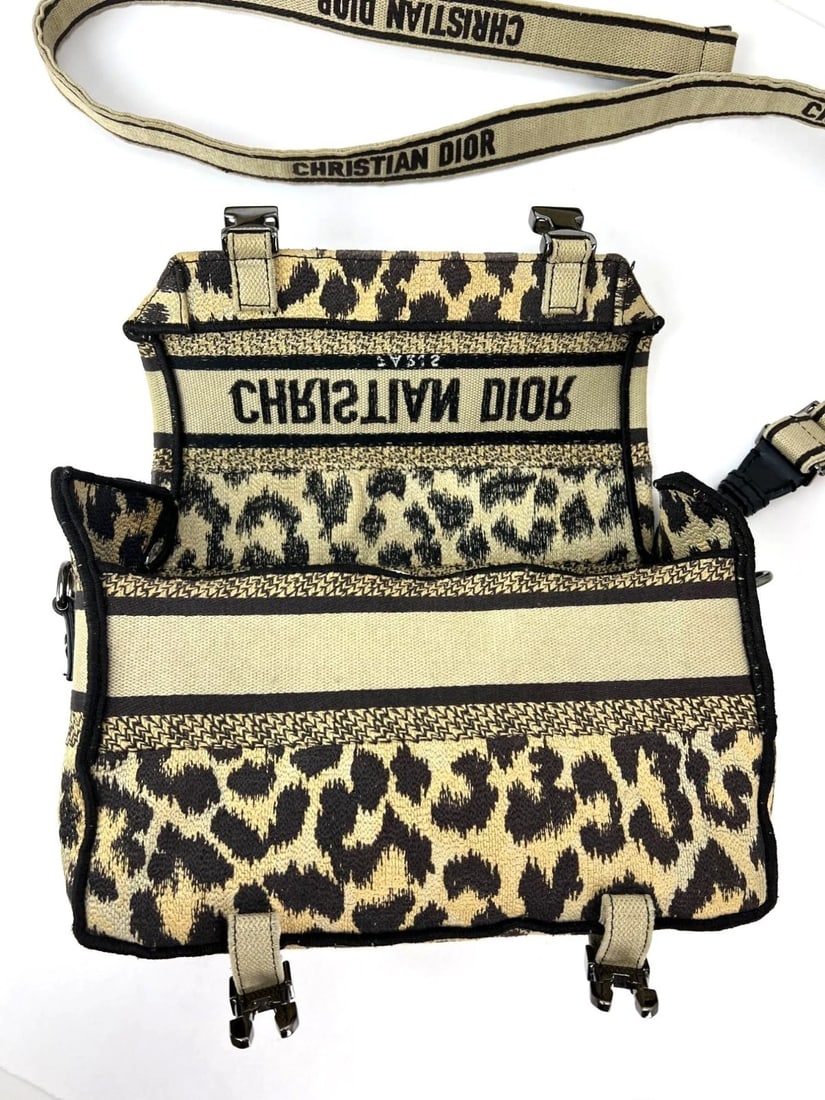Christian Dior Small Diorcamp Leopard Messenger Shoulder Bag - 9