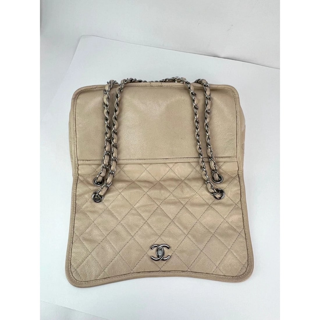 Chanel Grained leather Medium Natural Beauty Beige Flap Bag - 6