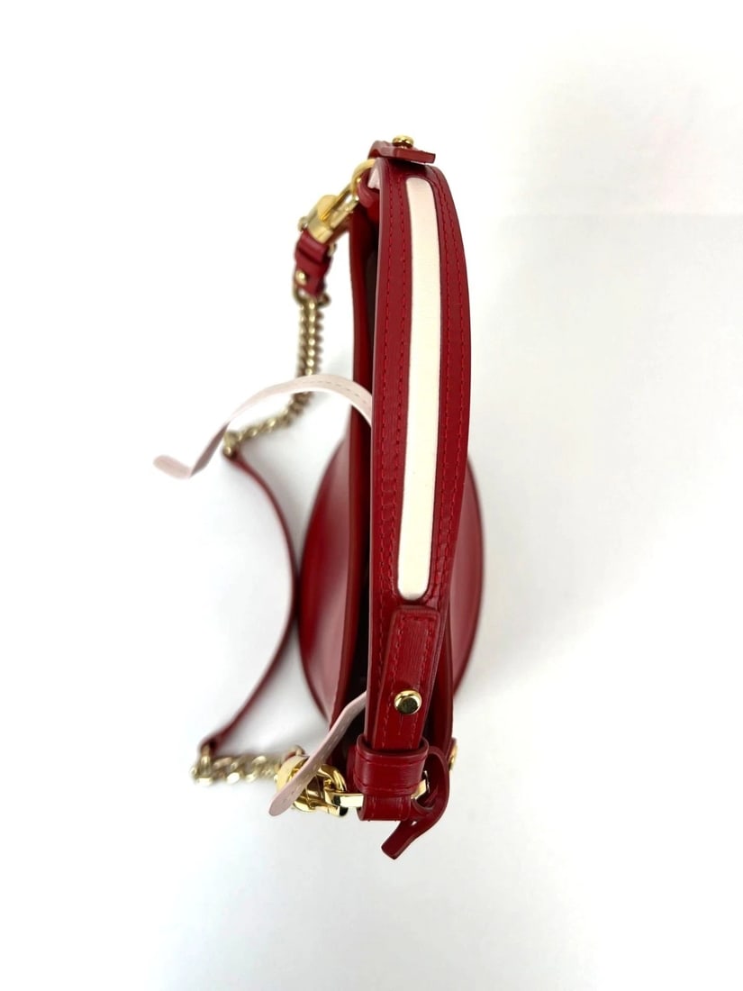 Delvaux Box Calfskin Mini Pin Daily Surpique Red Leather Bucket Bag - 9