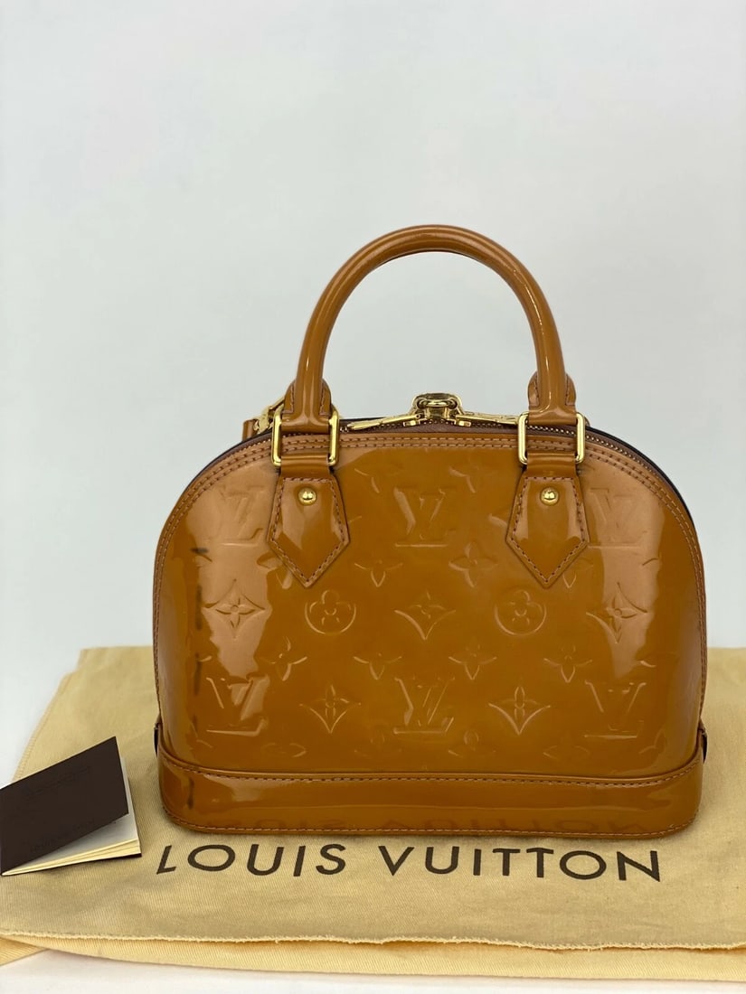 LOUIS VUITTON Alma BB Monogram Vernis Rose Velours Hand Shoulder Bag - 5