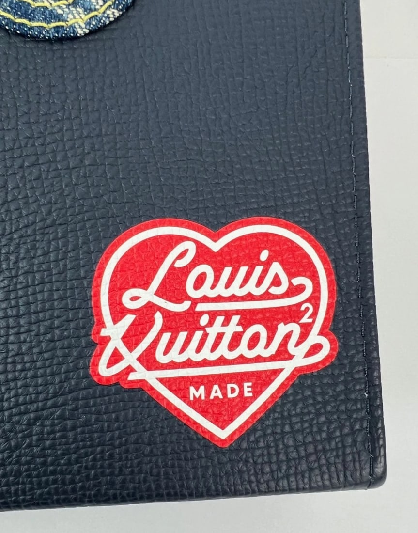 Louis Vuitton X Nigo Taurillon Denim Drip Pochette Voyage MM Crossbody Clutch Ba - 13