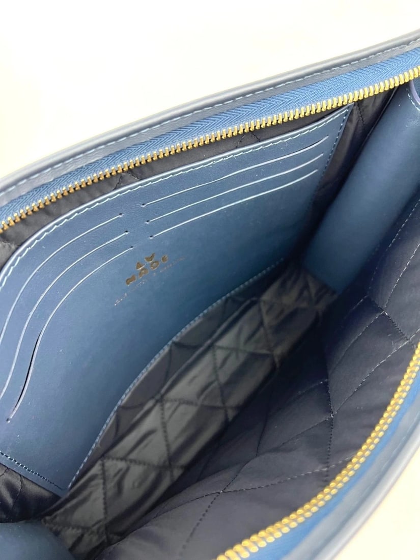 Louis Vuitton X Nigo Taurillon Denim Drip Pochette Voyage MM Crossbody Clutch Ba - 7