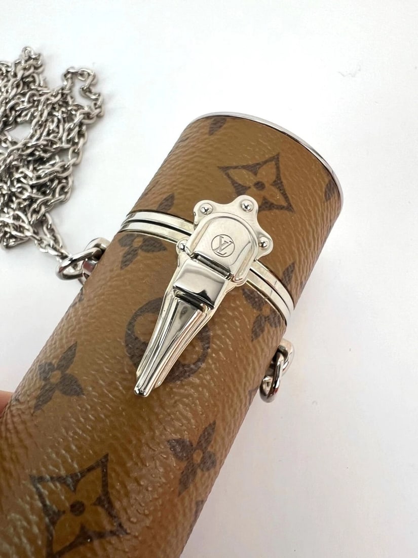 Louis Vuitton Reverse Monogram Chain Lipstick Case - 10