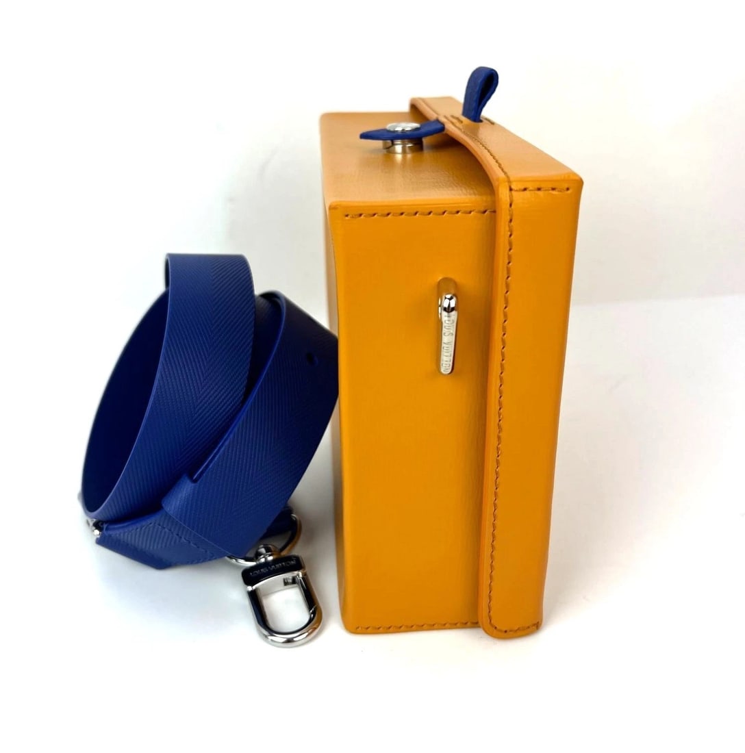 Louis Vuitton Shopper Clutch Leather Orange Clutch Crossbody Bag - 5