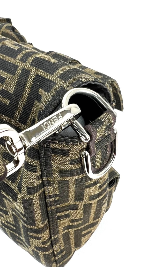 Fendi Zucca FF Multipocket Baguette 1974 Maxi Shoulder Bag - 14