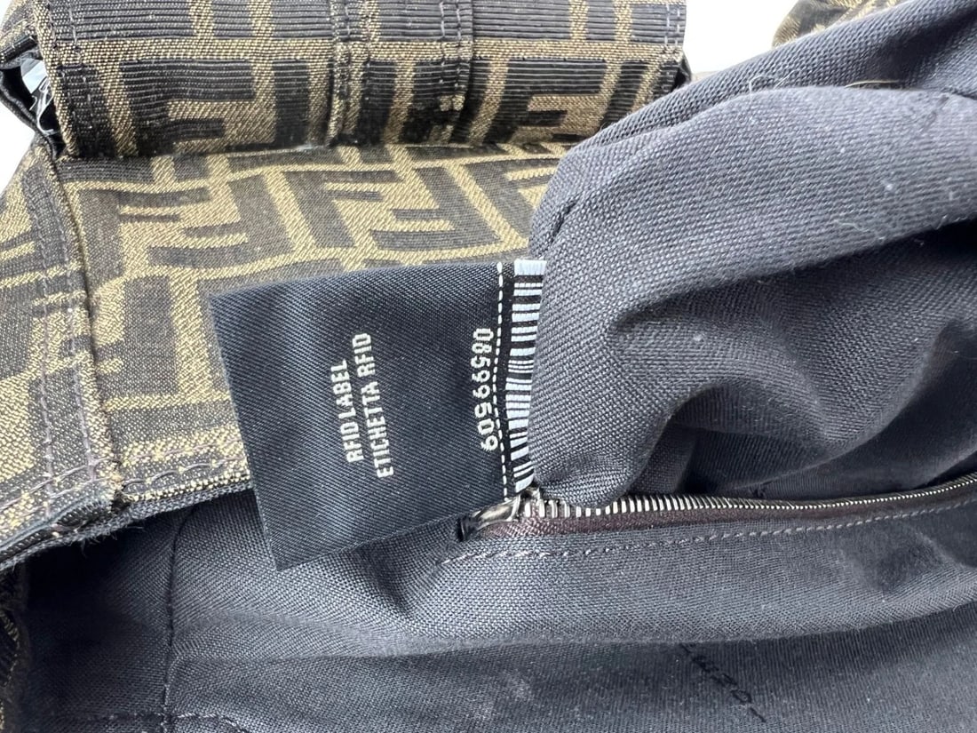 Fendi Zucca FF Multipocket Baguette 1974 Maxi Shoulder Bag - 7