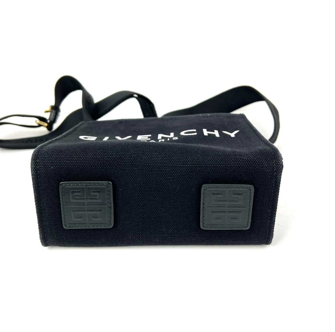 Givenchy Mini G Shopper Black Canvas Tote Bag - 3