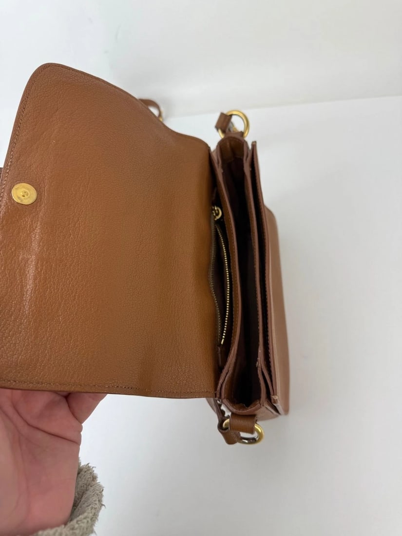 Miu Miu Madres Brown Leather Crystals Crossbody - 7