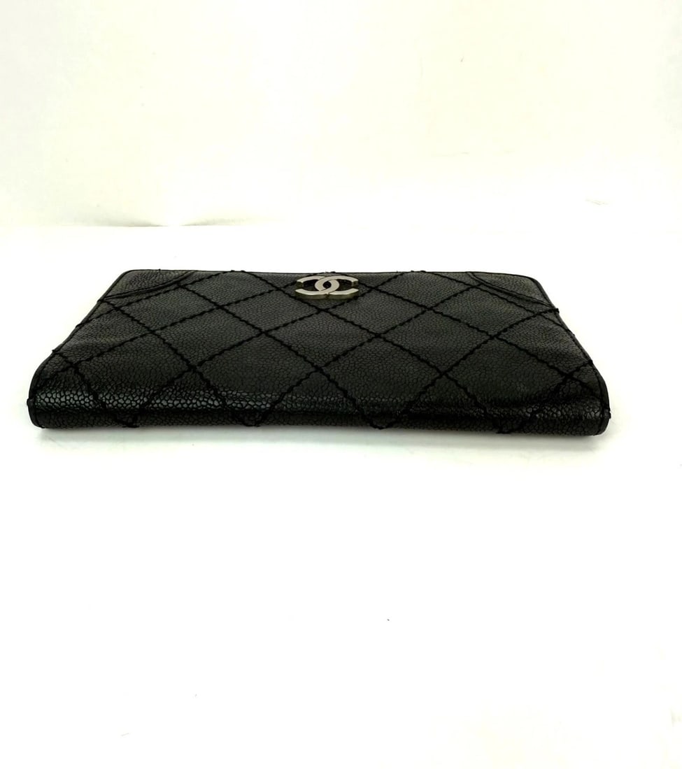 Chanel Vintage Wild Stitch Black Caviar Wallet - 13