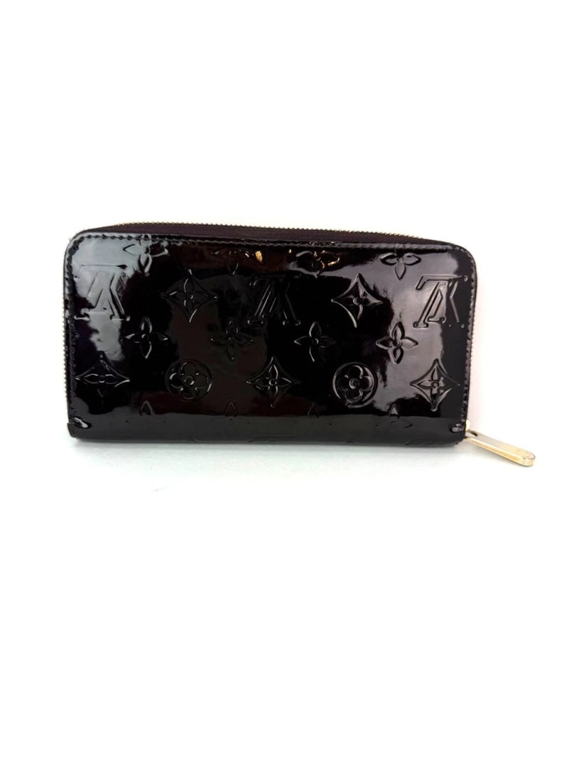 Louis Vuitton Burgundy Vernis Patent Leather Zippy Wallet Clutch - 2