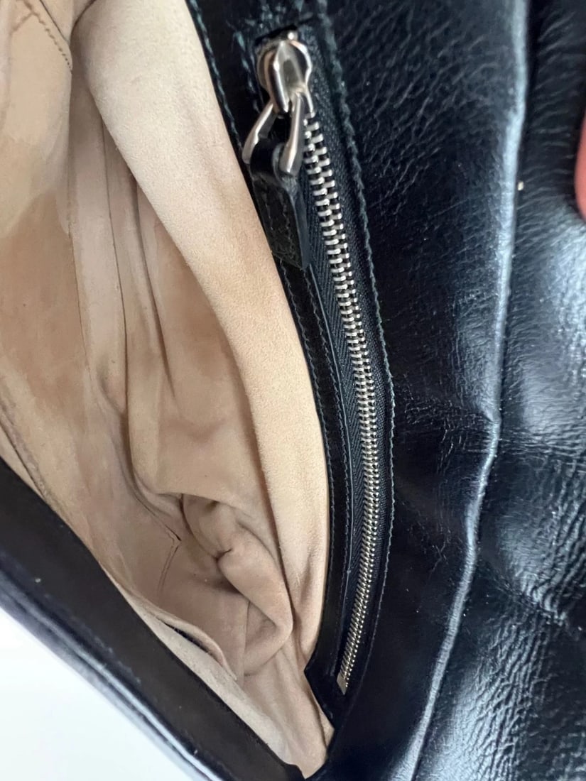 Gucci Thiara Double Sided Black Leather Python Crossbody Bag - 5