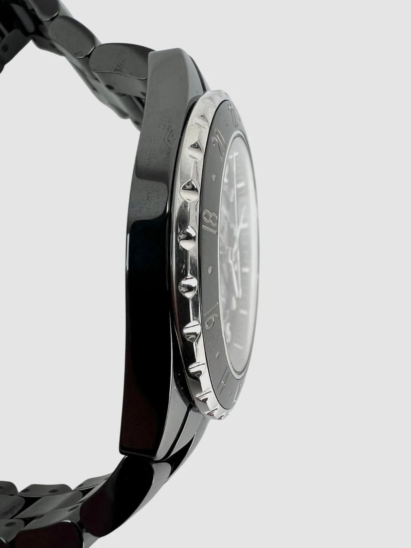 Chanel J12 GMT Stainless Steel Black Ceramic 41MM Watch Unisex - 11