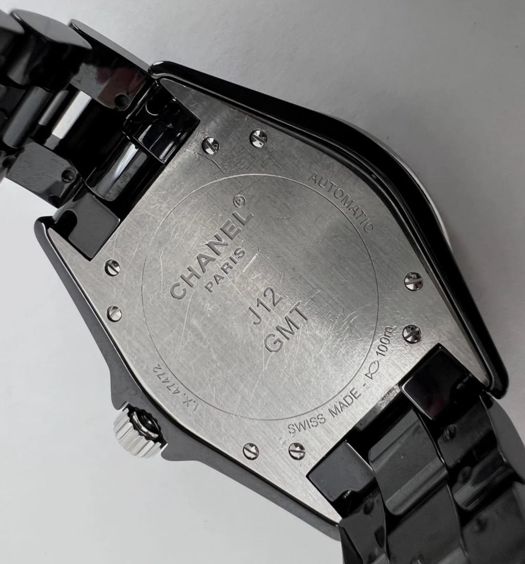 Chanel J12 GMT Stainless Steel Black Ceramic 41MM Watch Unisex - 6