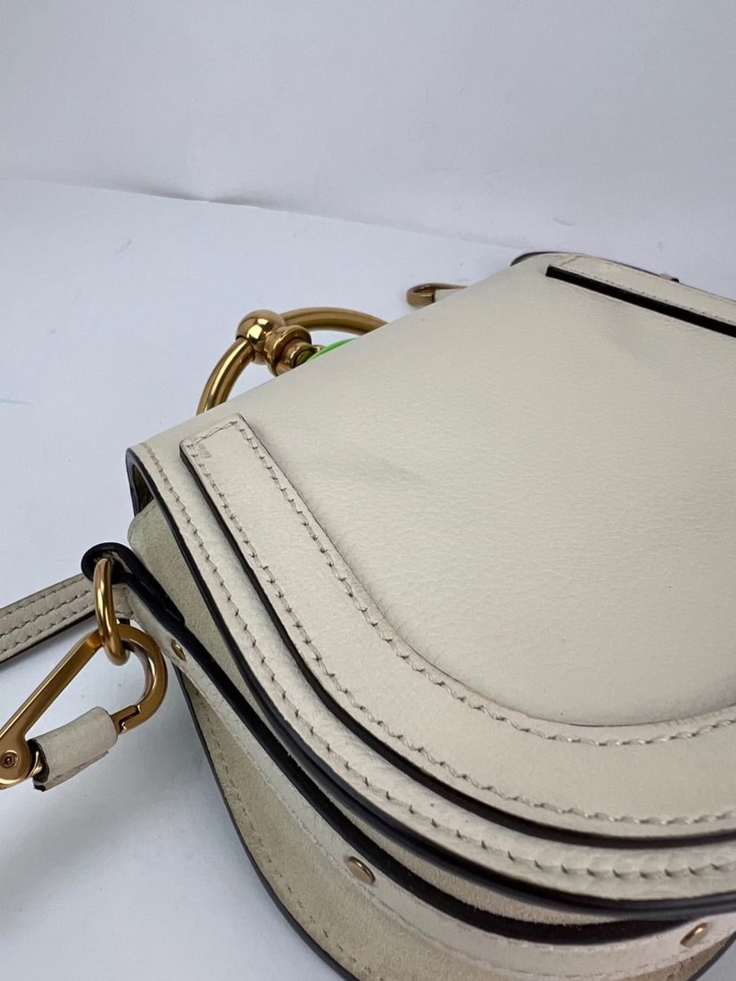 Chloe Nile Small Beige Leather Wrist Crossbody Bag - 8
