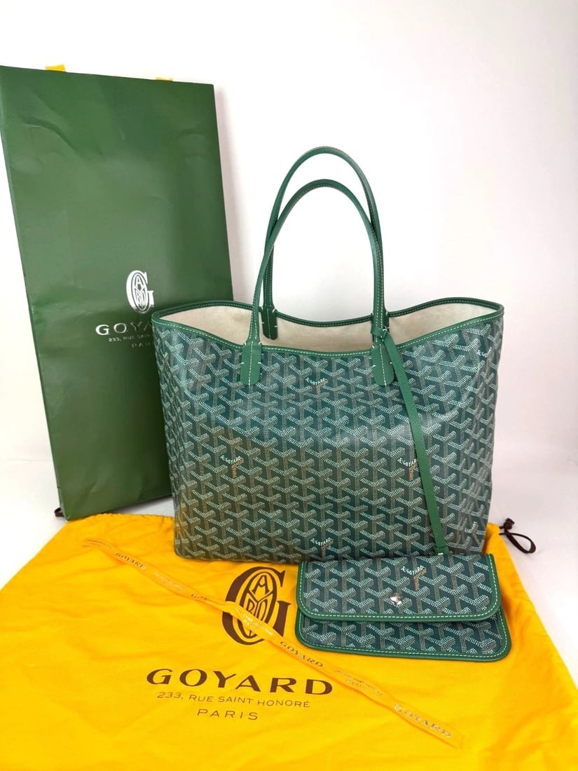 GOYARD Saint Louis PM Goyardine Green Tote - 2