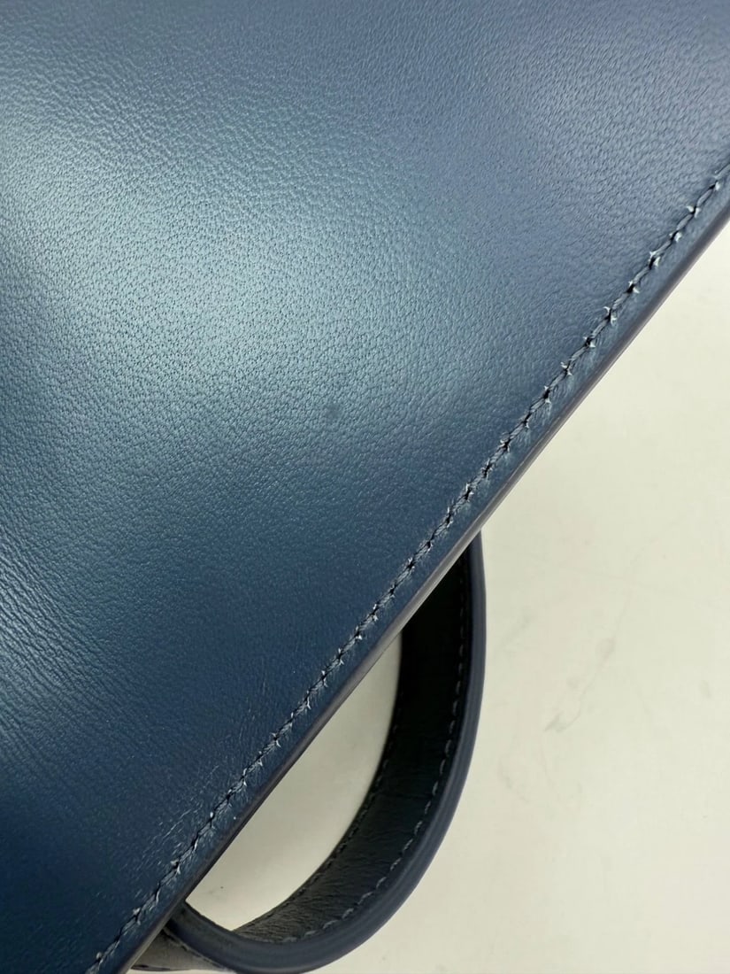 Christian Dior 30 Montaigne Smooth Calfskin Box Dark Denim Bag - 10