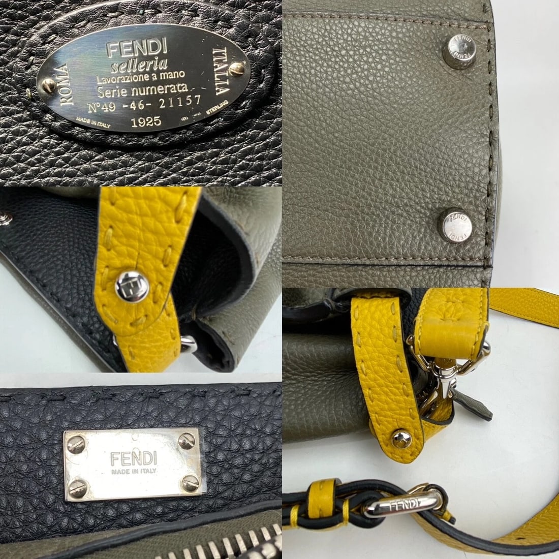 FENDI Briefcase SELLERIA large Peekaboo Iconic Essential Attache Bag - 4