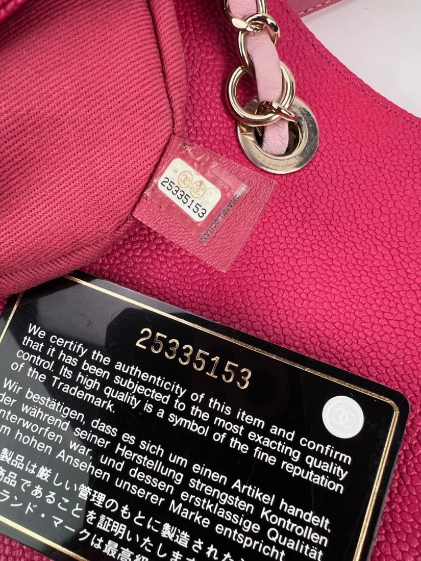 Chanel Paris-Cuba MM Caviar Leather Thread Around Pink Flap Handle Bag - 12