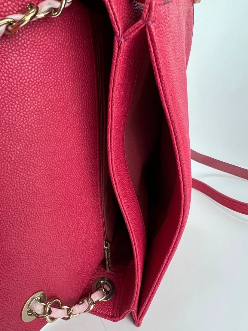 Chanel Paris-Cuba MM Caviar Leather Thread Around Pink Flap Handle Bag - 13