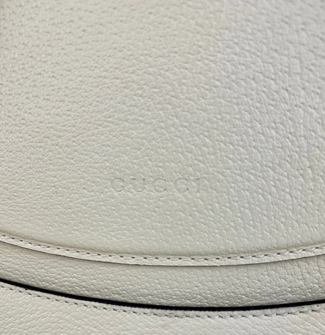 GUCCI Linea Medium Totem Web Stripped Yellow Butterfly Top Handle Bag - 6