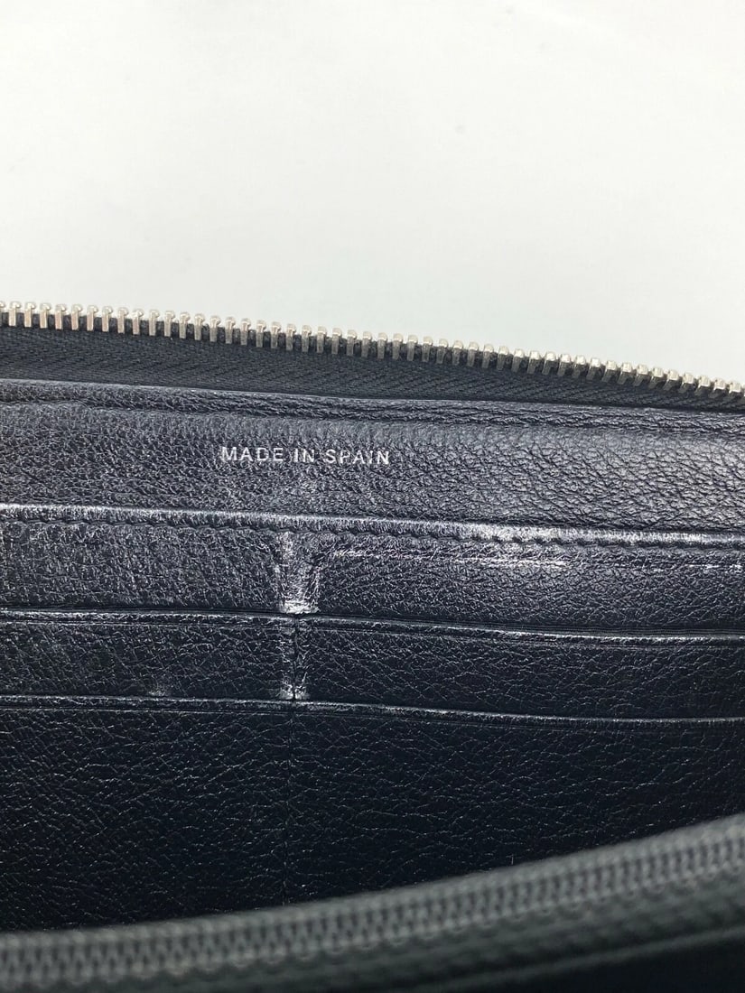 Chanel Wallet Perforated Silver Metallic Lambskin Quilted Zip Around - 9