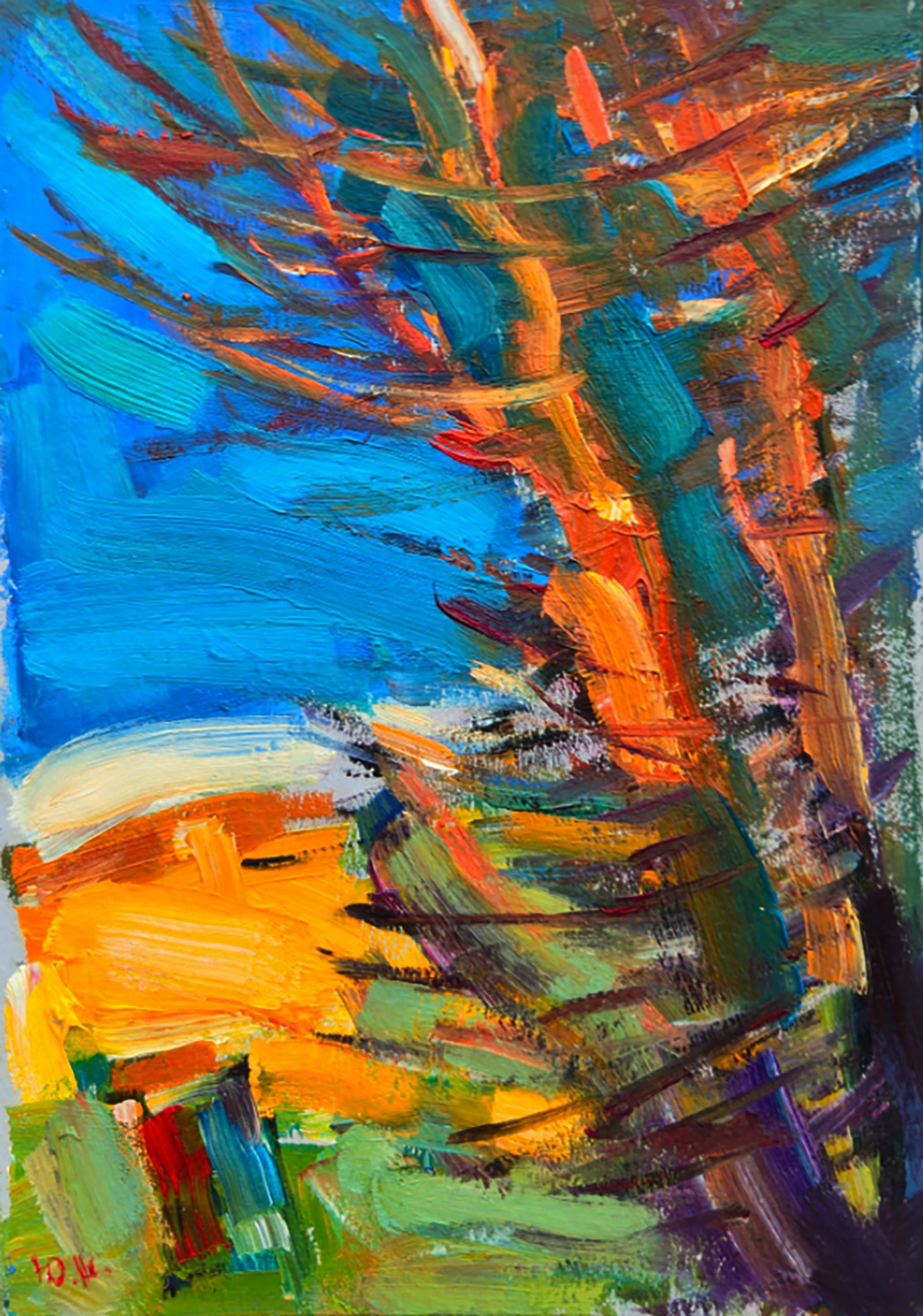 Oil painting Sunny summer morning Yuri Shkrob (1 of 5)