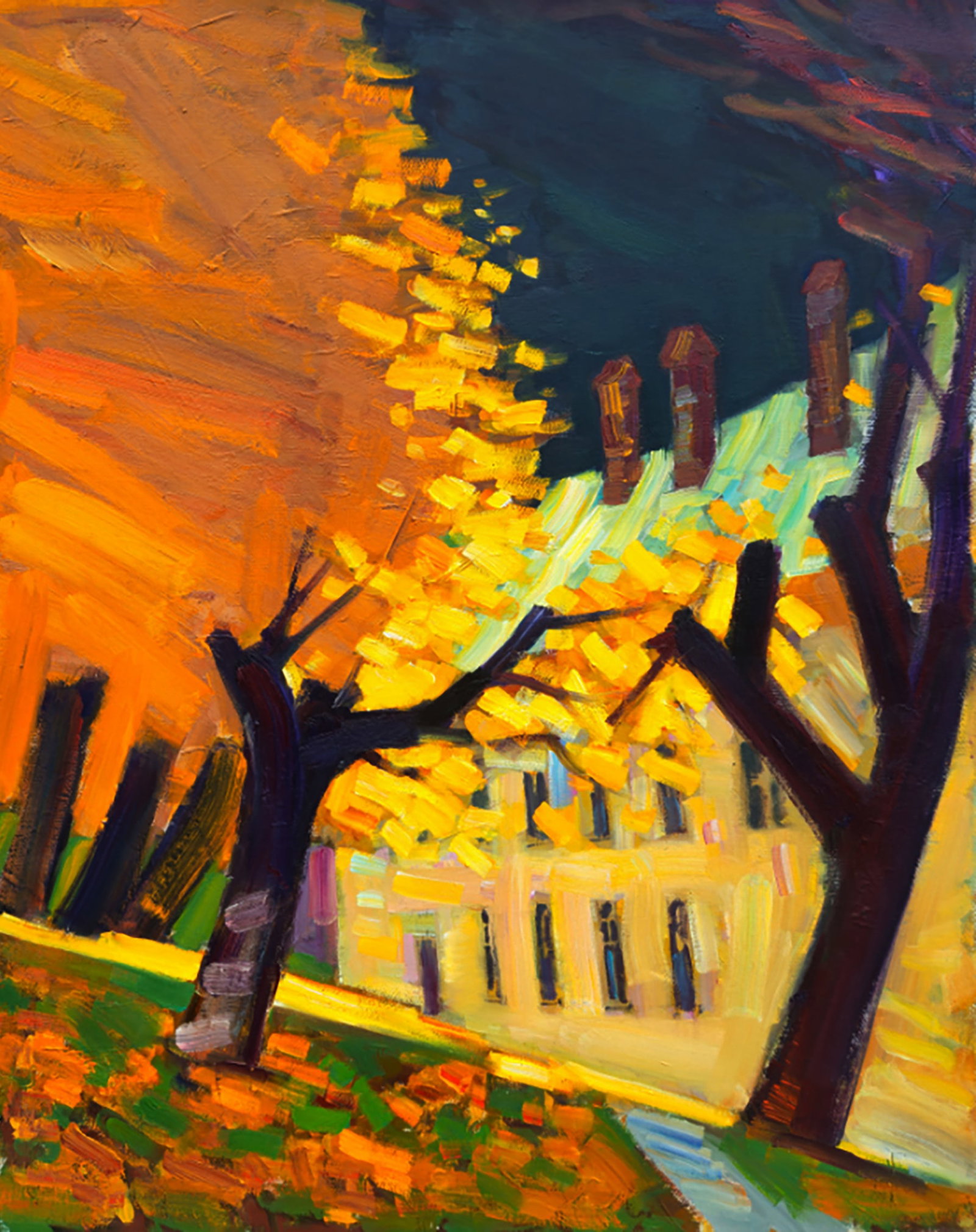 Oil painting Triumph of Autumn Yuri Shkrob: Title: Oil painting Triumph of Autumn Yuri Shkrob Description: 55SHKR Painter: Yuri Shkrob Size: 70x55 cm/27.55x21.65 inches Components: oil, canvas Original painting CONDITION: excellent ARTIST: Yuri