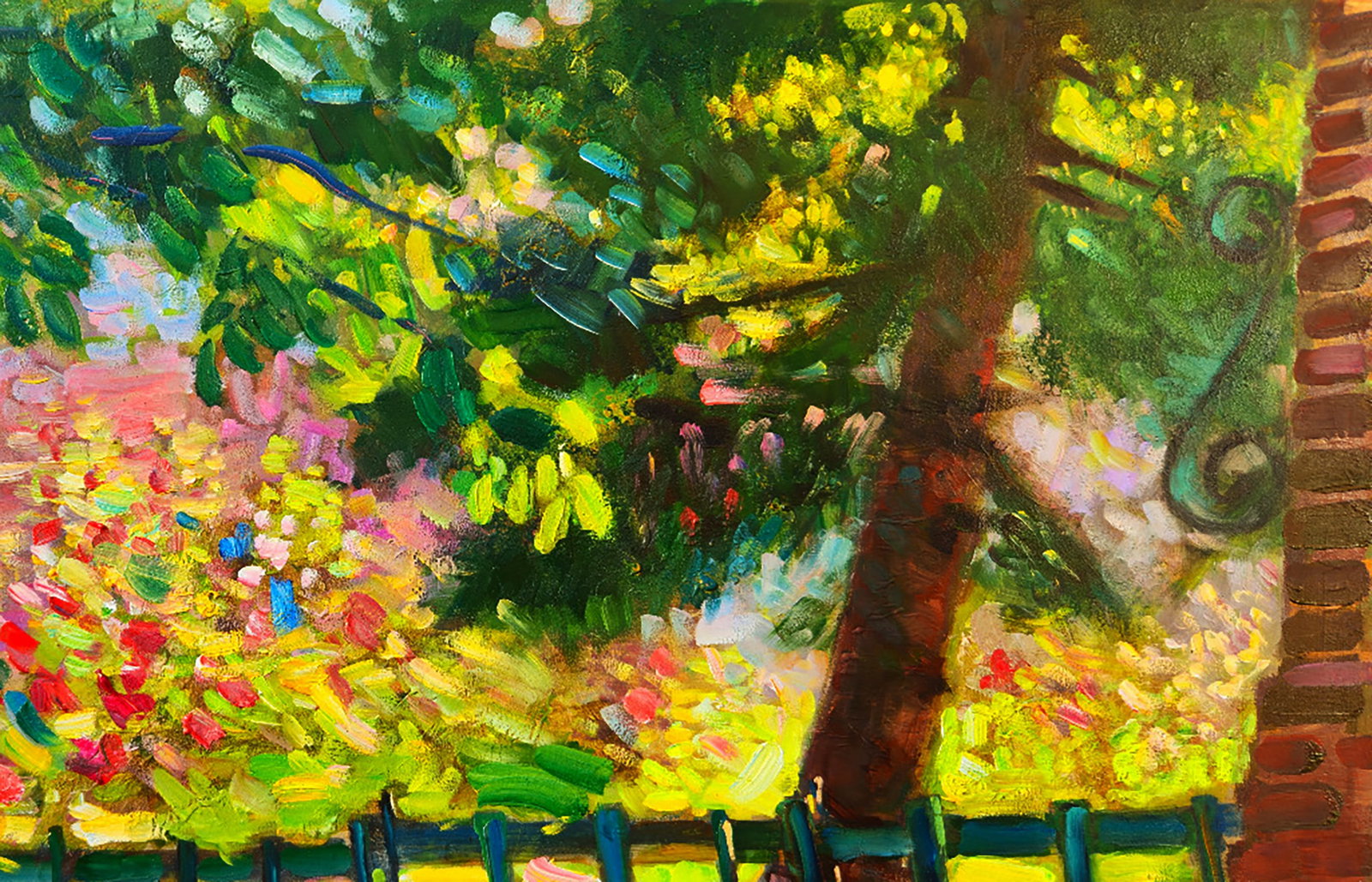 Oil painting A corner of the garden Yuri Shkrob - 3