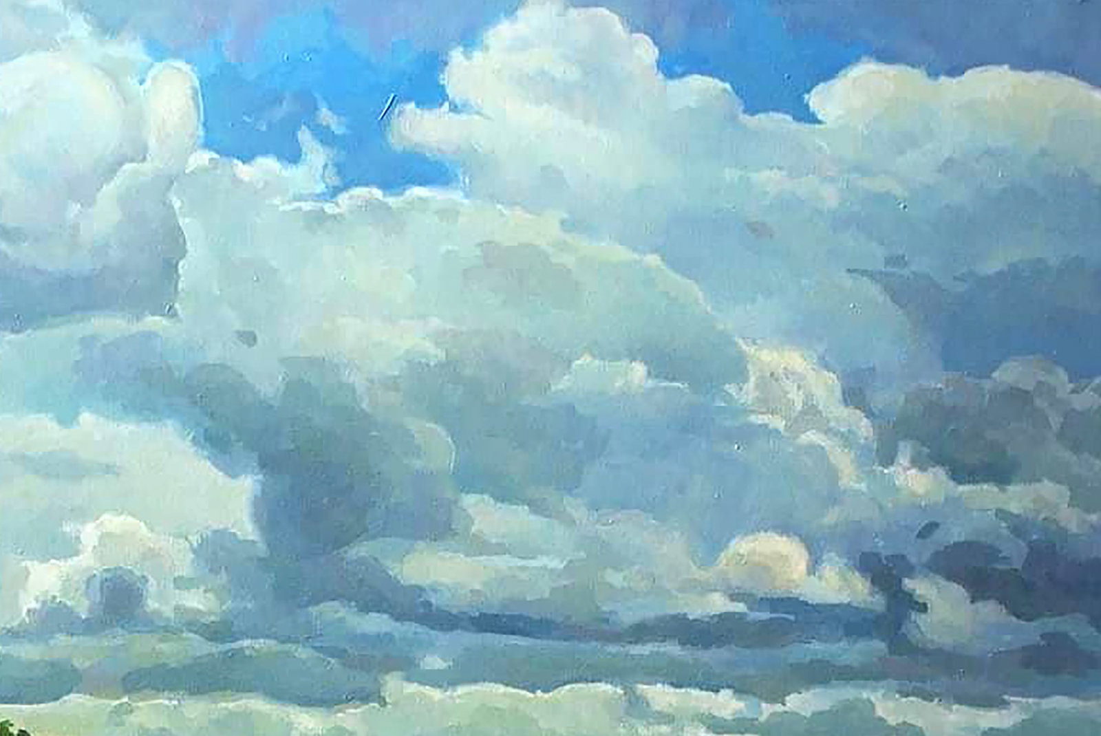 Oil painting Landscape with field Anastasia Yaroshevich - 3