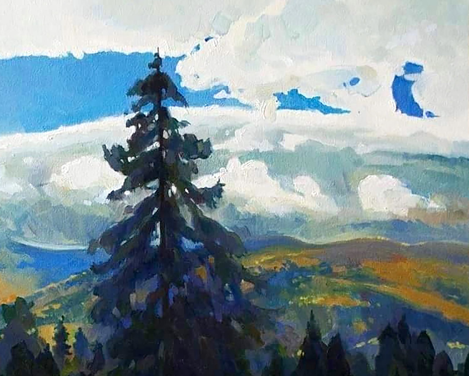 Oil painting September in the mountains Anastasia Yaroshevich - 3