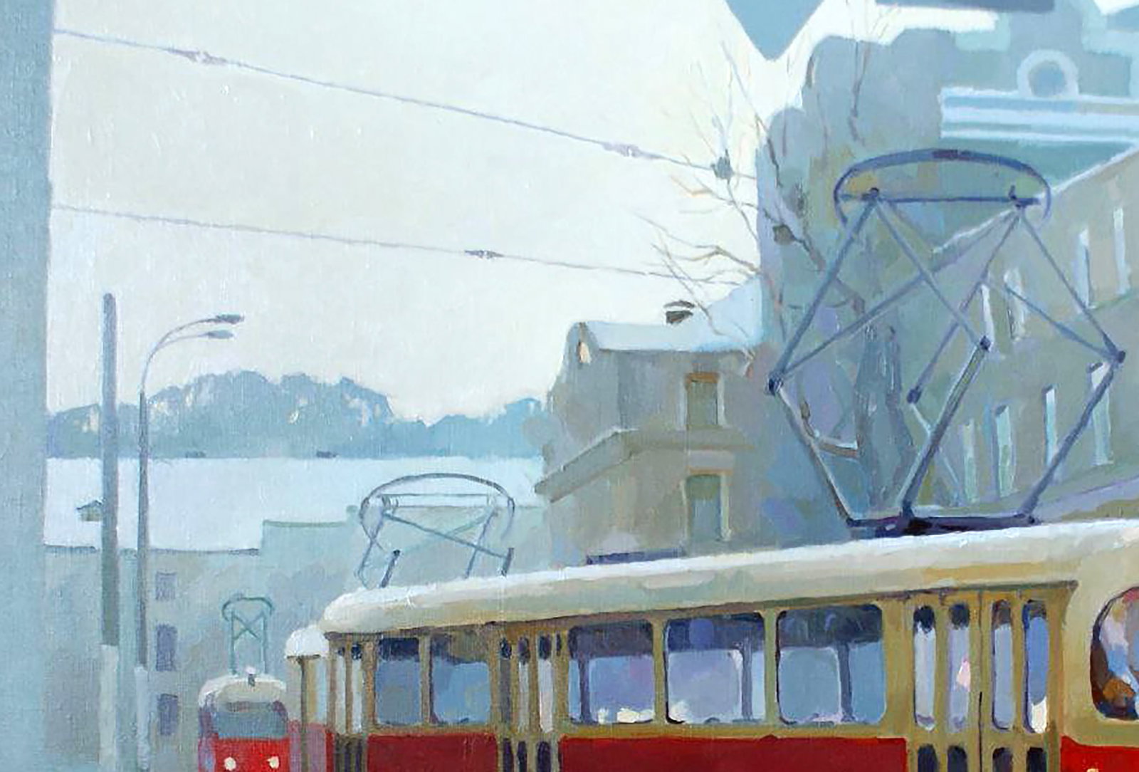 Oil painting Winter morning in the city Anastasia Yaroshevich - 2