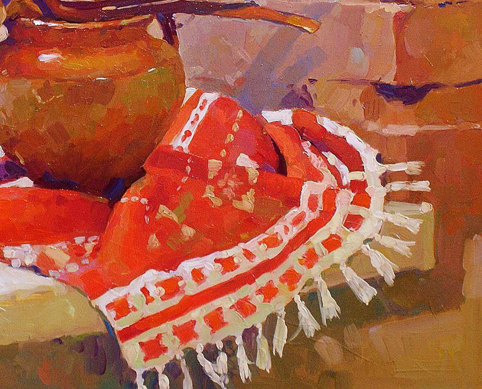 Oil painting Still life with dry sunflowers Anastasia Yaroshevich - 5