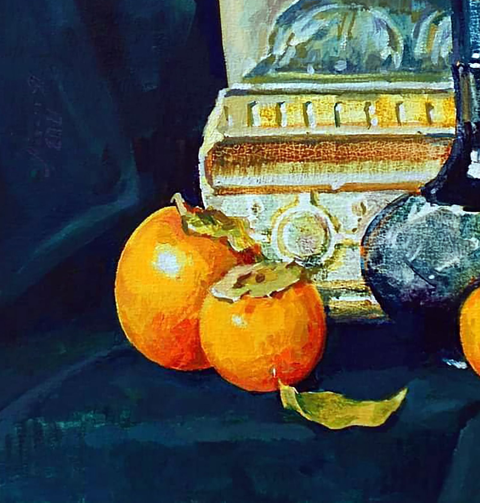Oil painting Still life with persimmon Anastasia Yaroshevich - 4