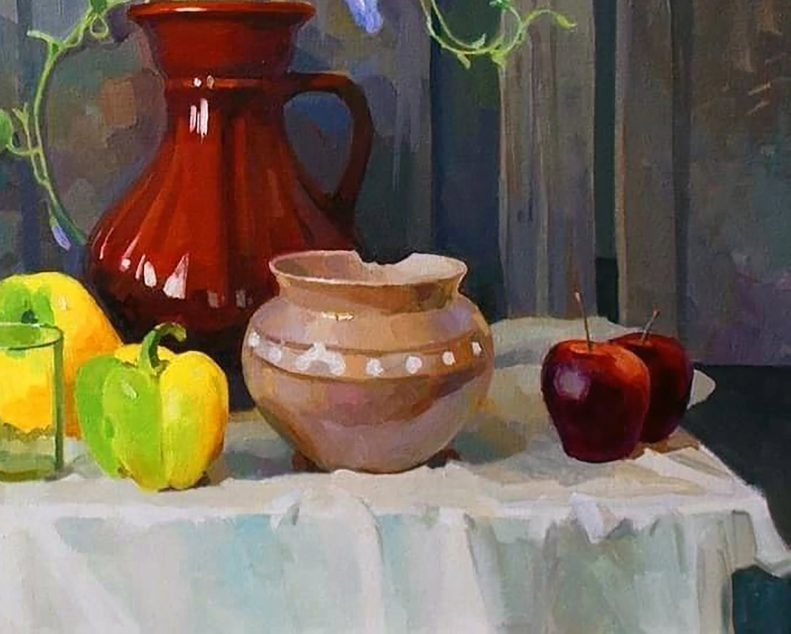 Oil painting Still life with sweet pepper Anastasia Yaroshevich - 5