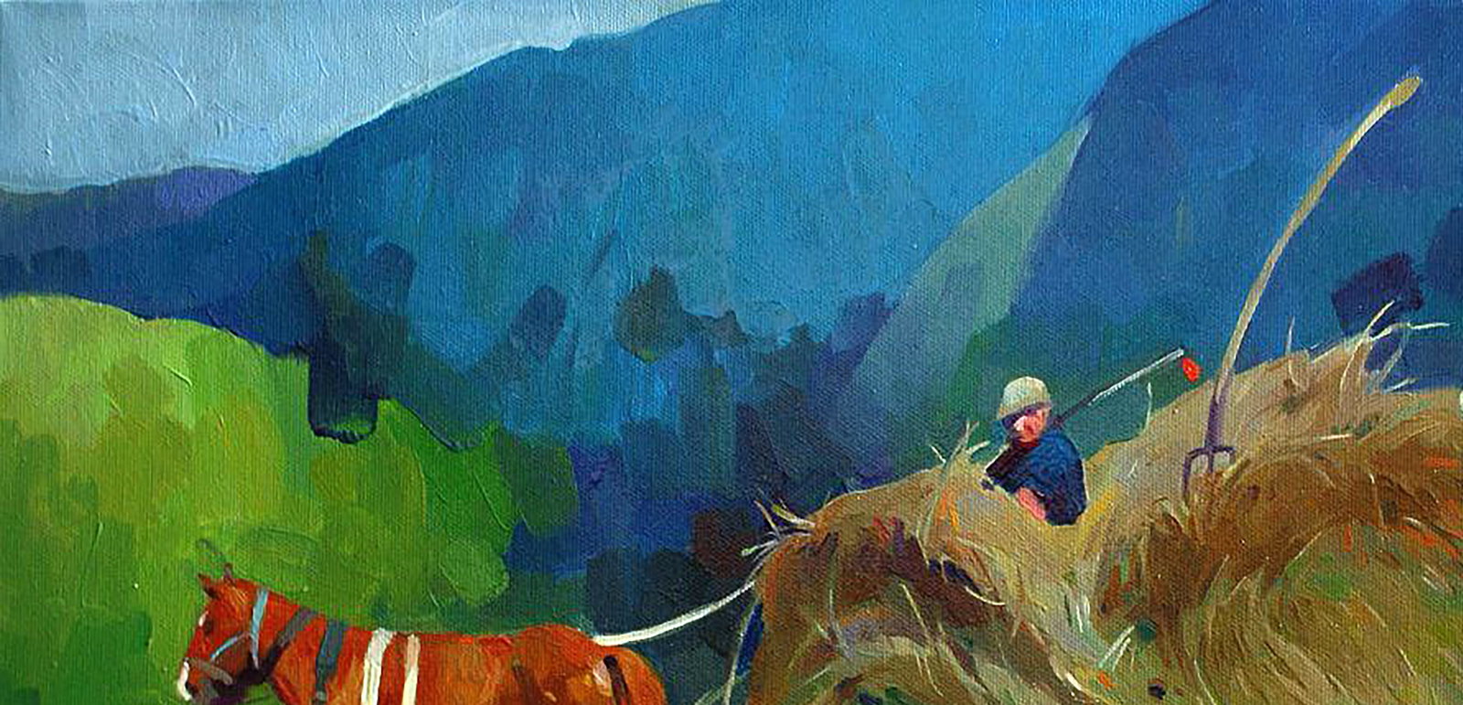 Oil painting Once upon a time in the mountains Anastasia Yaroshevich - 2