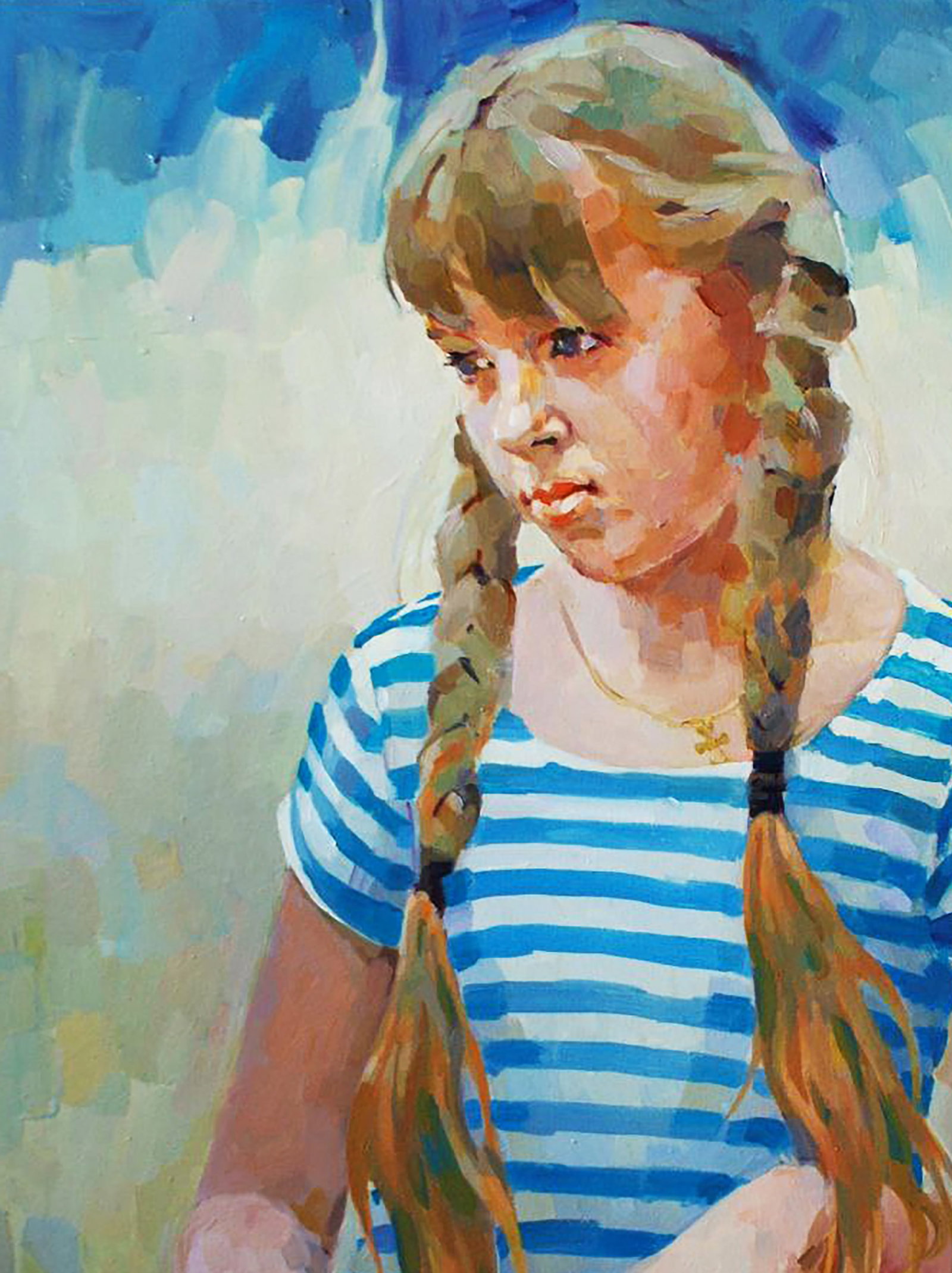 Oil painting Morning portrait of a girl Anastasia Yaroshevich - 2